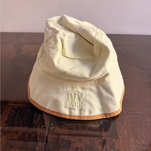 Adidas x Ivy Park Reversible Bucket Hat Unisex Size Medium Brown and Yellow